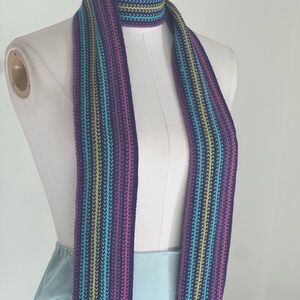 Colorful Striped Fringe ‎ Scarf